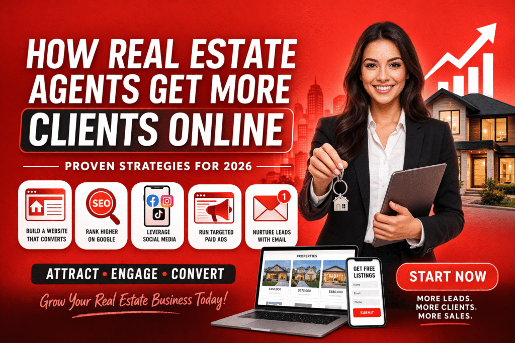 real estate agents get more clients online